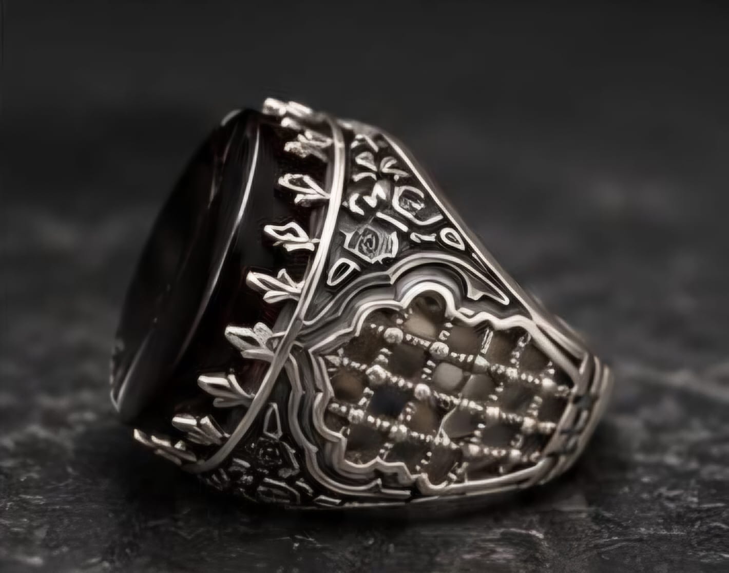 Shrine Legacy Ring – Imam Hussain (R.A.) Inspired Silver Ring